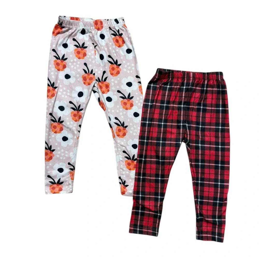 Toddler Baby Girl Festive Leggings Bundle Lot | 2T